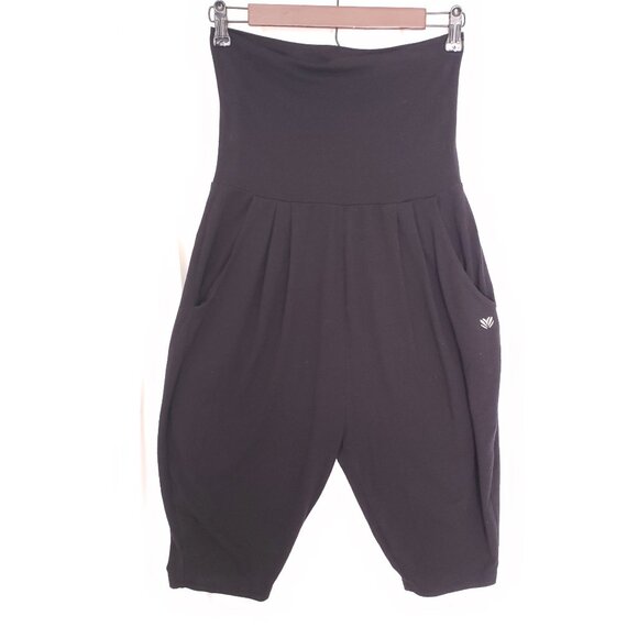 Forever 21 Black Mc Hammer Baggy with Wide Band Yoga Shorts Knee High Size XS - Picture 1 of 14